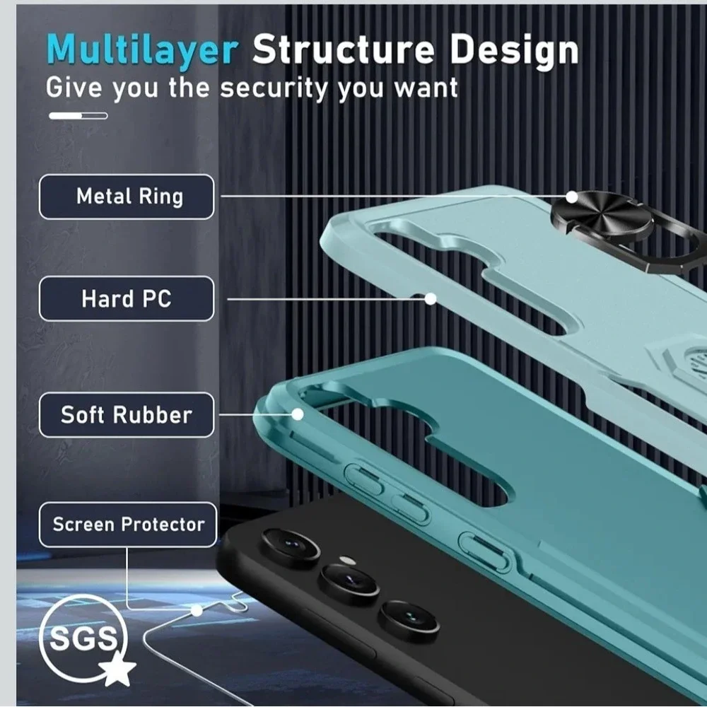 Janmitta Compatible with Samsung‎ Galaxy S24 FE 4F Case with Screen Protector
